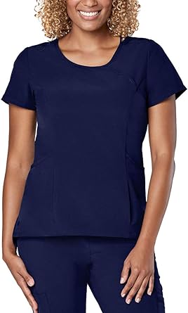 Adar Addition Curved Neck Scrub Top