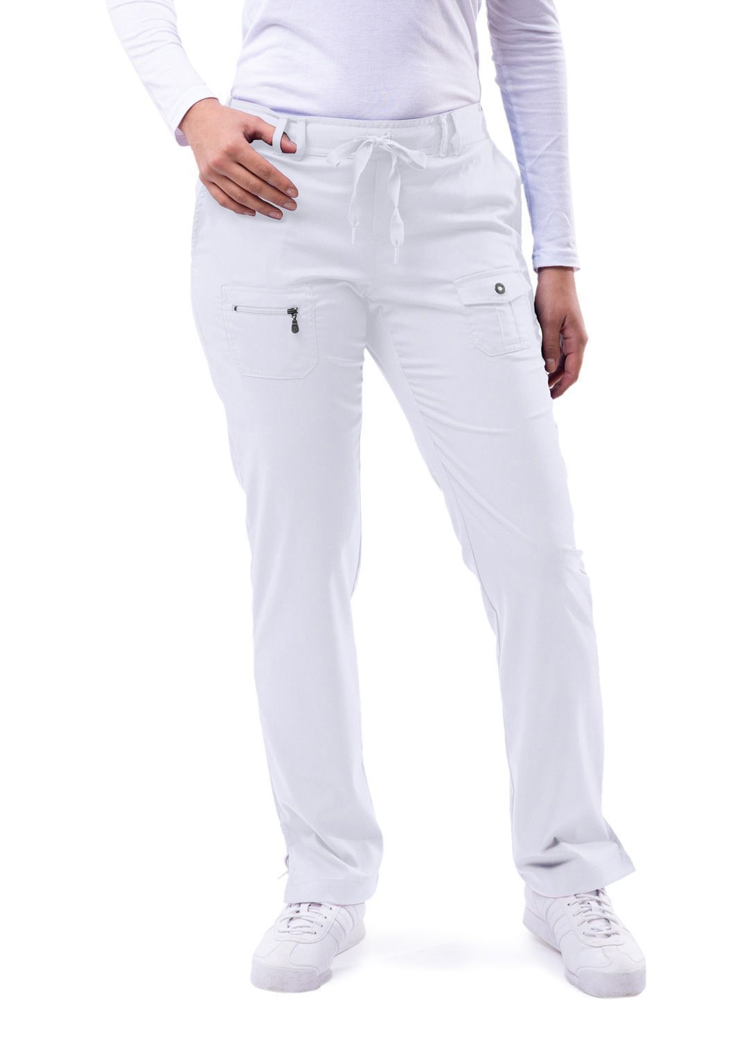 Pantalones quirúrgicos Adar Pro Petite Slim Fit de 6 bolsillos