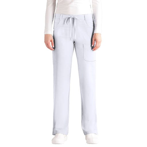 NRG 4-Pocket Elastic Waist Straight Leg Scrub Pants