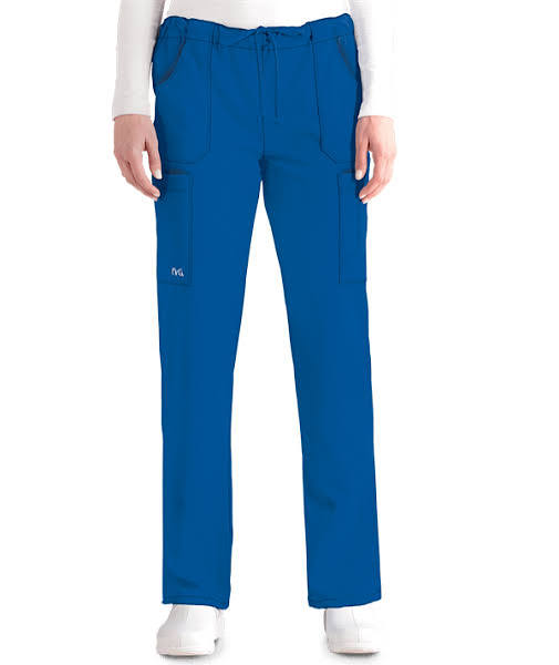 Pantalones de uniforme de pierna recta NRG de 4 bolsillos con cintura elástica