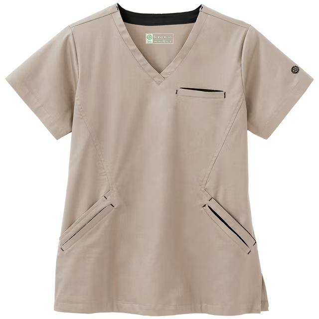 Bio Stretch Angle Stretch V-Neck Scrub Top