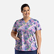 Maevn Prints V-Neck Printed Scrub Top