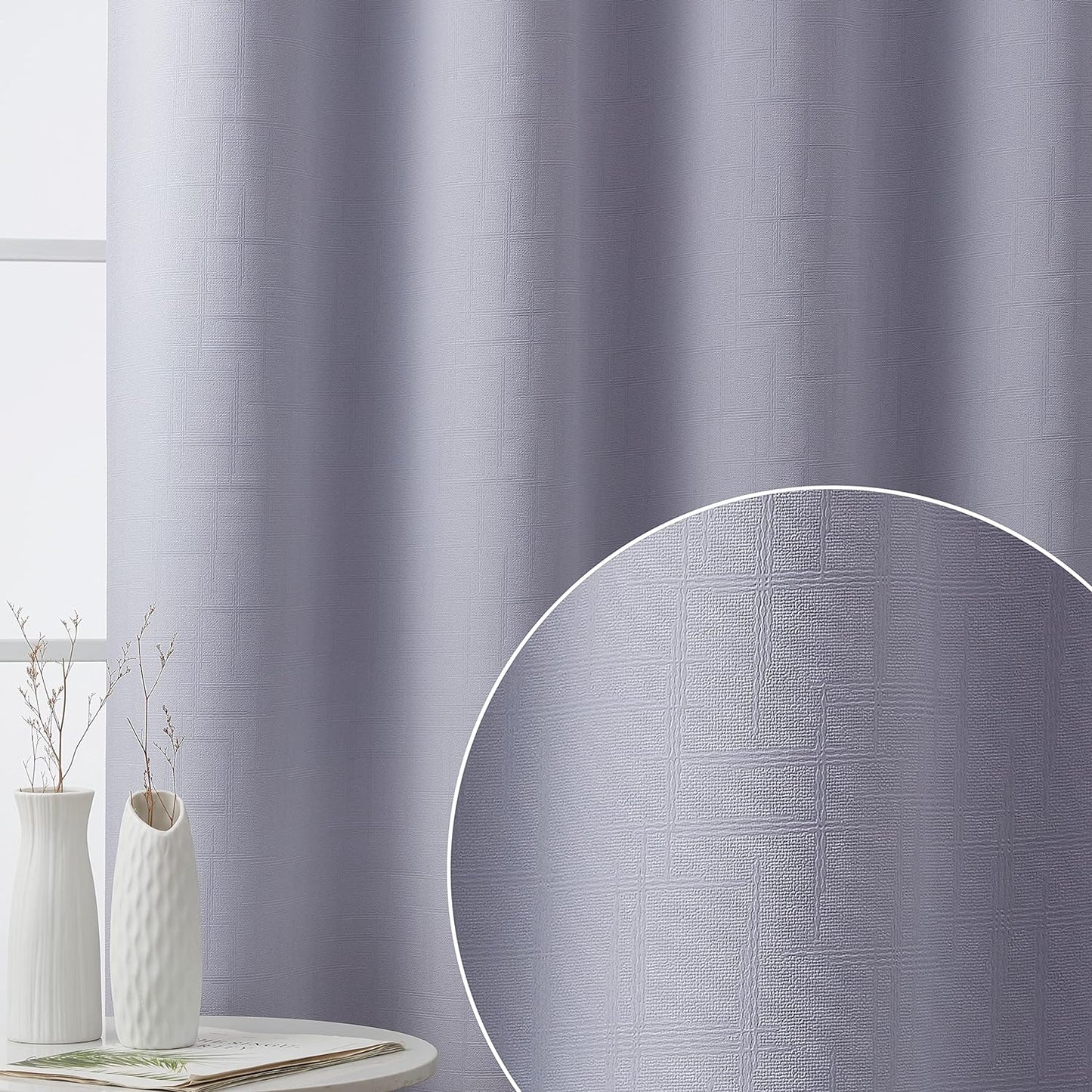 HLC Cooper Geométrico Suave Aislamiento Térmico Eficiencia Energética Oscurecimiento de la Habitación Privacidad Blackout Ojal Paneles de Cortina Largos