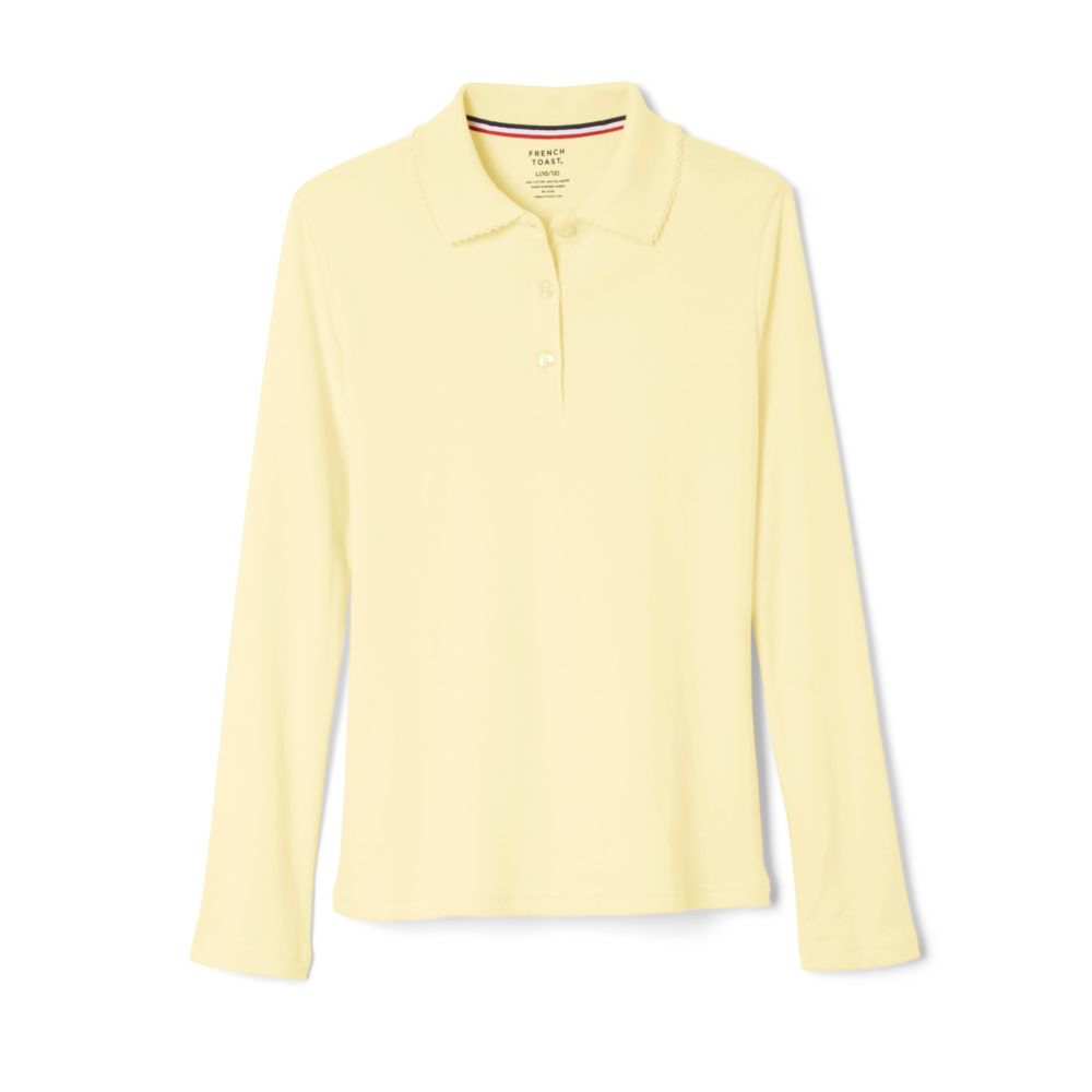 French Toast Girls Long Sleeve Interlock Polo