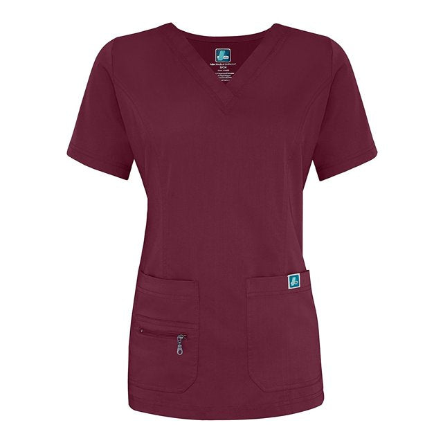 Adar Indulgence Enhanced V-Neck Scrub Top