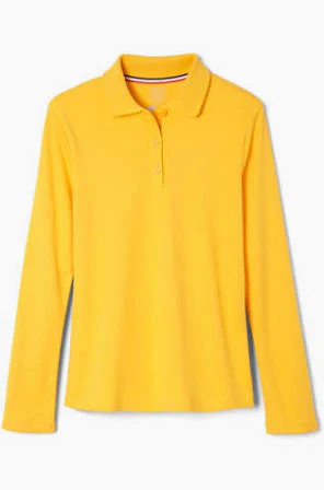 French Toast Girls Long Sleeve Interlock Polo
