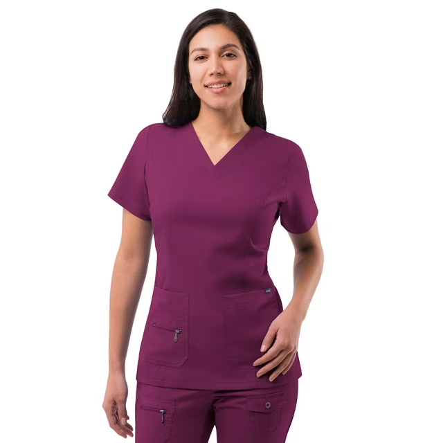 Blouse médicale Adar Pro à col en V surélevé
