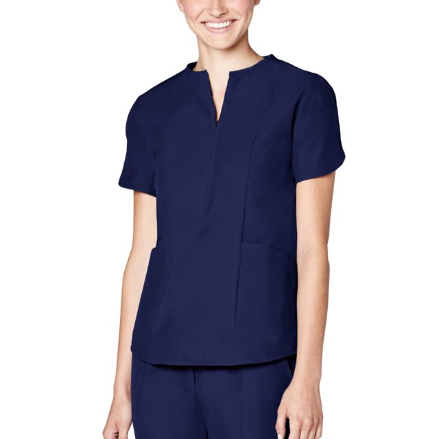 Adar Pro Tailored Notch Neck Scrub Top