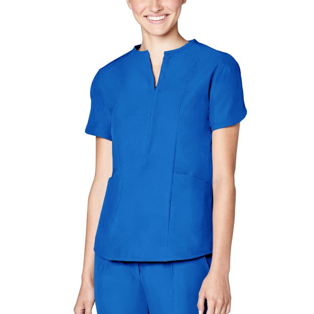 Adar Pro Tailored Notch Neck Scrub Top