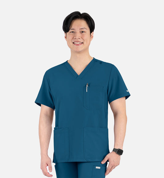 Maevn Momentum Mens 4-Pocket V-Neck Scrub Top