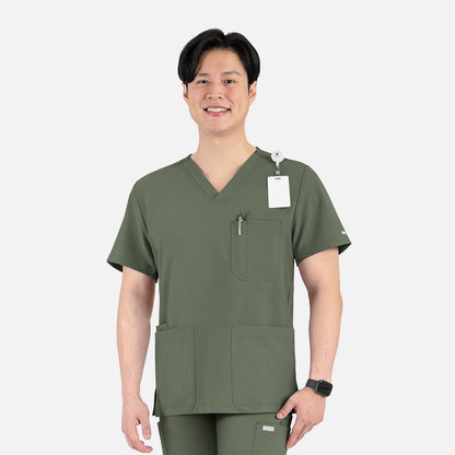 Maevn Momentum Mens 4-Pocket V-Neck Scrub Top