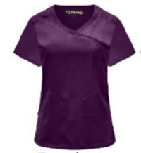Pepino Uniforms Wrap Neck Side Pocket Scrub Top
