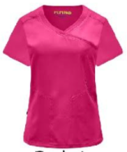 Pepino Uniforms Wrap Neck Side Pocket Scrub Top