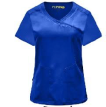 Pepino Uniforms Wrap Neck Side Pocket Scrub Top