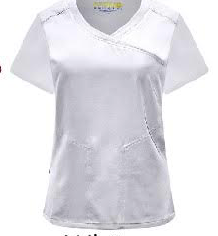 Pepino Uniforms Wrap Neck Side Pocket Scrub Top