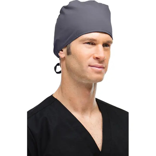 AllHeart Basics Elate Unisex Generic Tie Back Scrub Cap & Black Cloth Mask