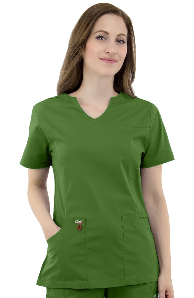 Allheart Elate Mock Wrap Scrub Top