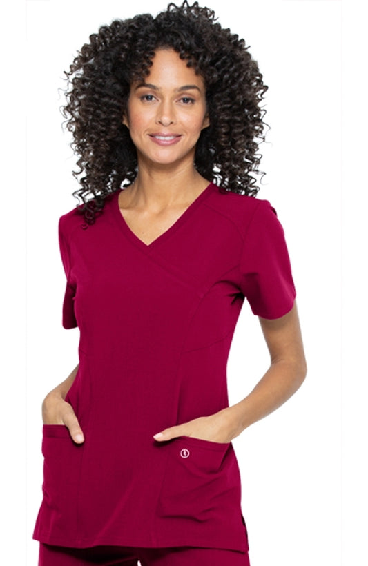 Allheart Luxe Supreme Mock Wrap Scrub Top