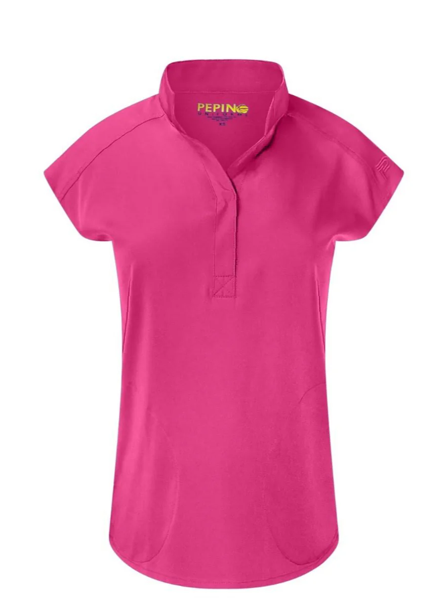Pepino Uniforms Mandarin Collar Tuck In Top
