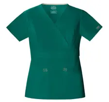 Cherokee Workwear Core Stretch Mock Wrap Scrub Top