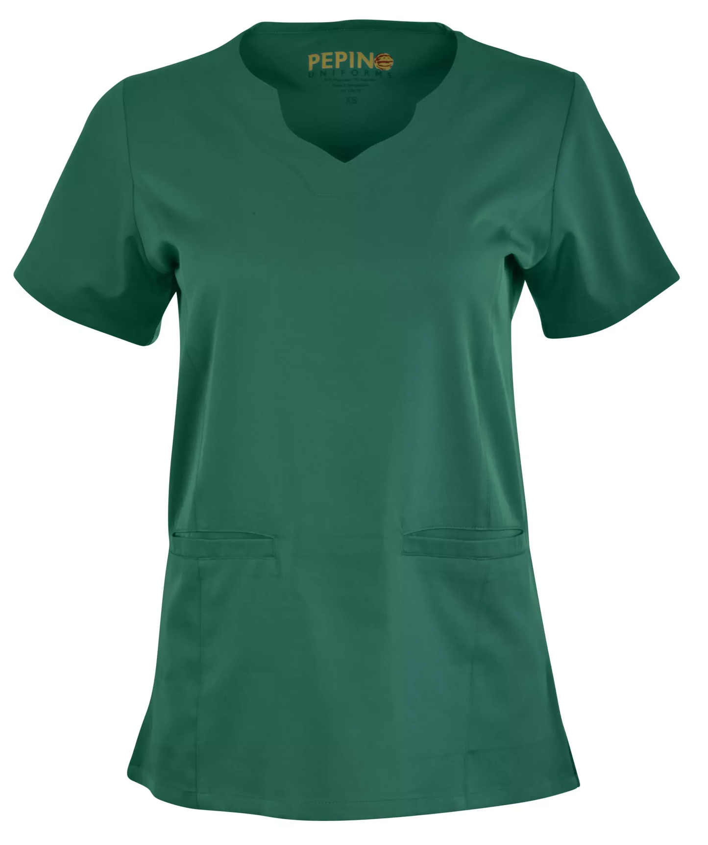 Pepino Uniforms Scallop Neck Top