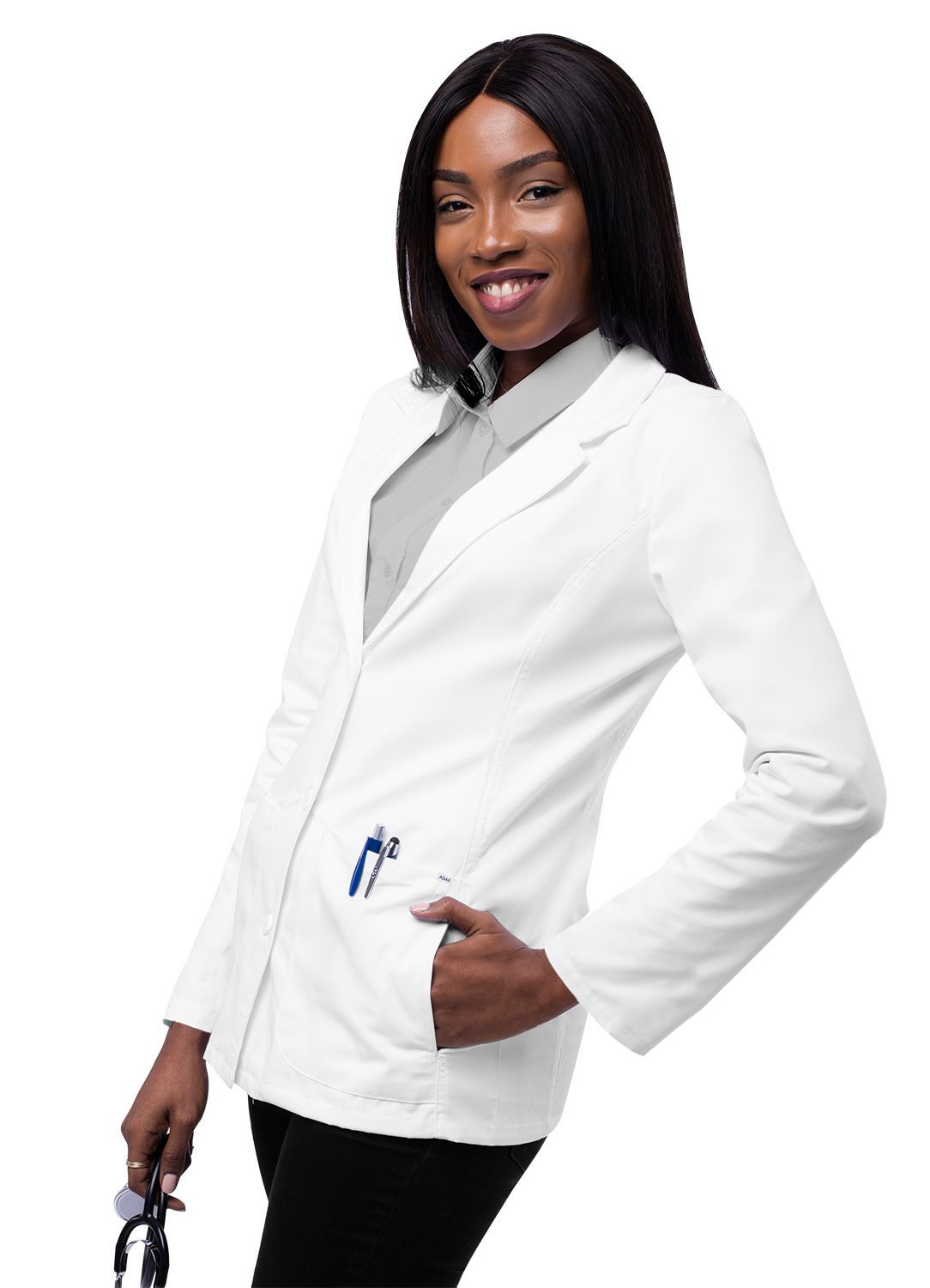 Blouse de laboratoire sur mesure Adar Universal pour femmes de 28 po 
