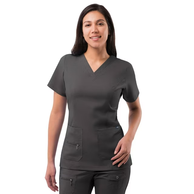 Blouse médicale Adar Pro à col en V surélevé