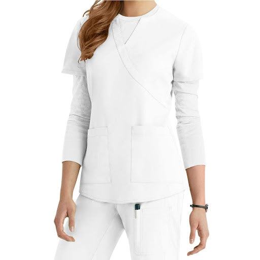 NRG Mock Wrap Scrub Top