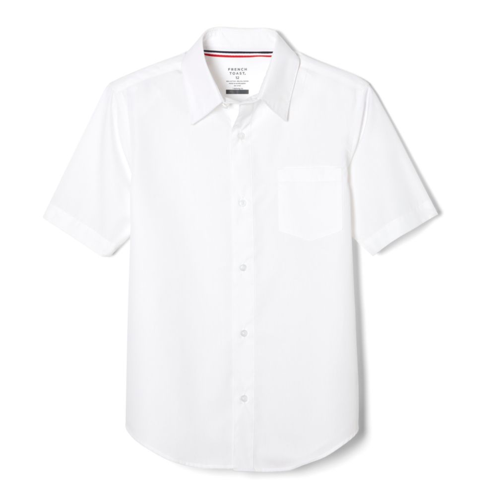 French Toast Boys Short Sleeve Poplin Dress Shirt