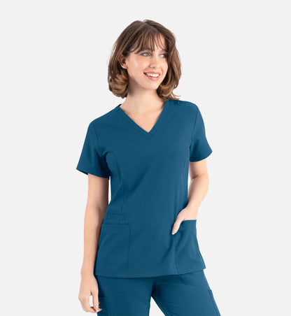 Maevn Momentum Double V-Neck Scrub Top