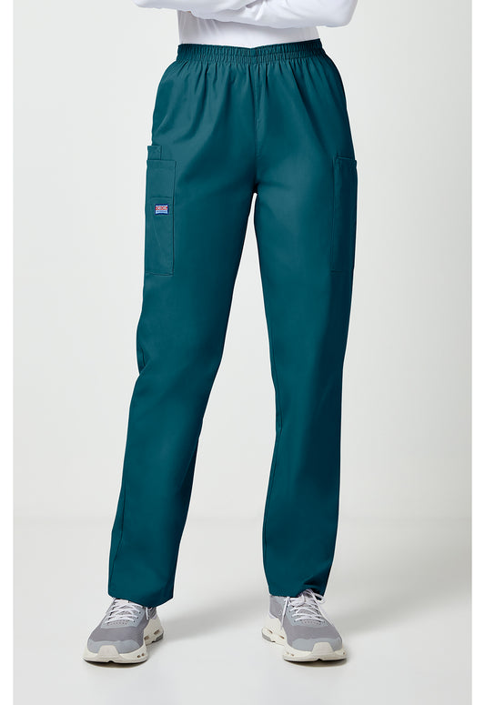Cherokee Workwear Originals Pantalón cargo entallado con tiro natural y cierre sin cremallera