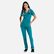 Maevn Momentum Double V-Neck Scrub Top