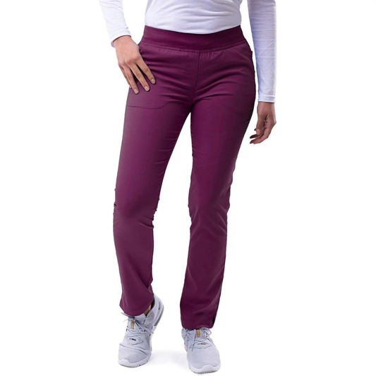 Adar Pro Tailored Skinny Leg Yoga Scrub Pants
