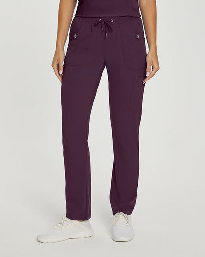 Marvella Elastic Waist Cargo Scrub Pants