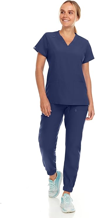 Hey Medical V-Neck Top Jogger Pants Scrub Set