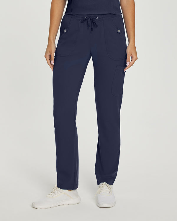 Marvella Elastic Waist Cargo Scrub Pants