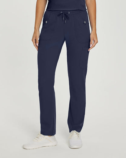 Marvella Elastic Waist Cargo Scrub Pants