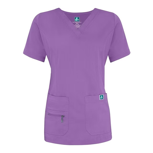 Adar Indulgence Enhanced V-Neck Scrub Top