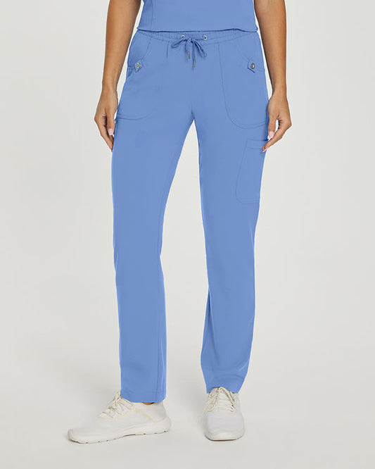 Pantalones de uniforme médico cargo Marvella con cintura elástica