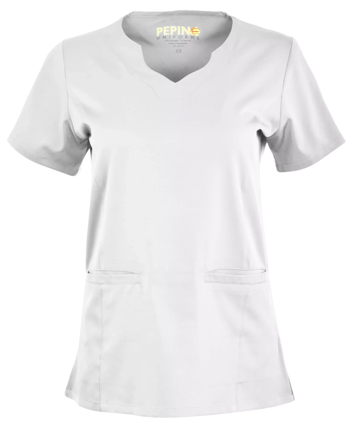 Pepino Uniforms Scallop Neck Top