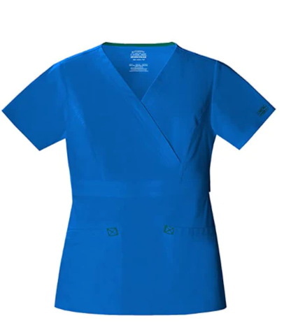 Cherokee Workwear Core Stretch Mock Wrap Scrub Top