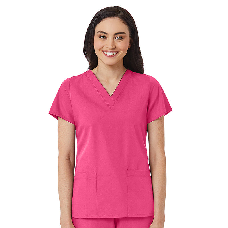 Maevn Red Panda V-Neck 2-Pocket Top