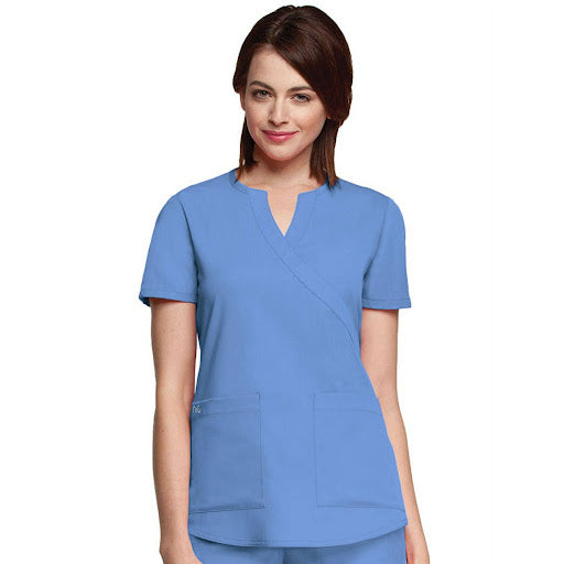 NRG Mock Wrap Scrub Top