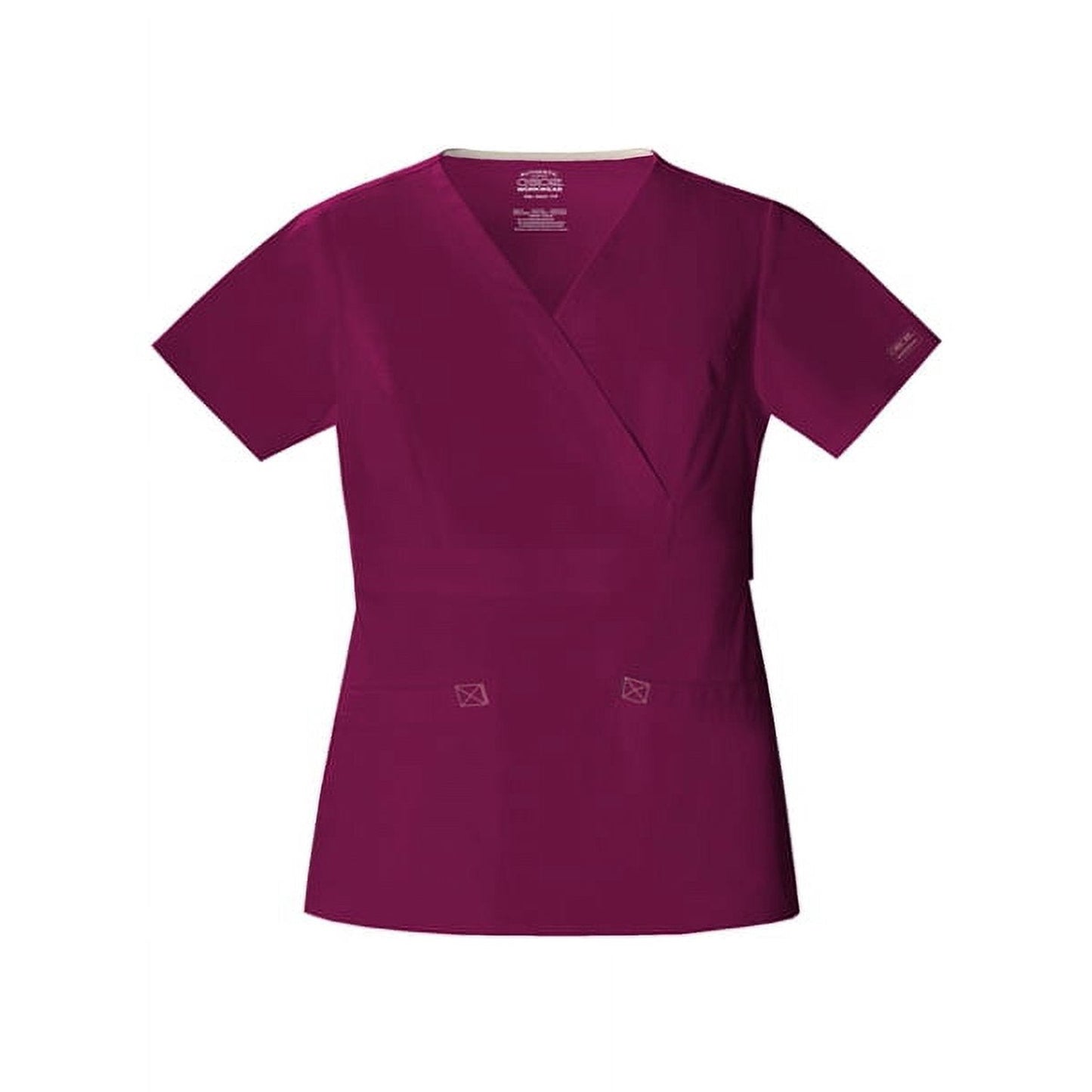 Cherokee Workwear Core Stretch Mock Wrap Scrub Top