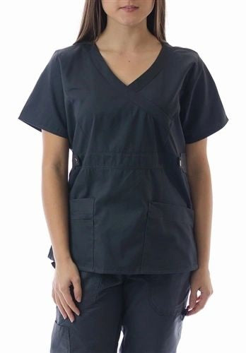 Hey Collection Mock Wrap Baby Twill Top