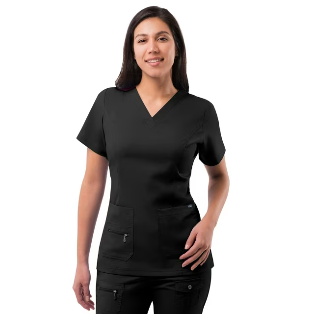 Blouse médicale Adar Pro à col en V surélevé