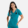 Maevn Momentum Double V-Neck Scrub Top