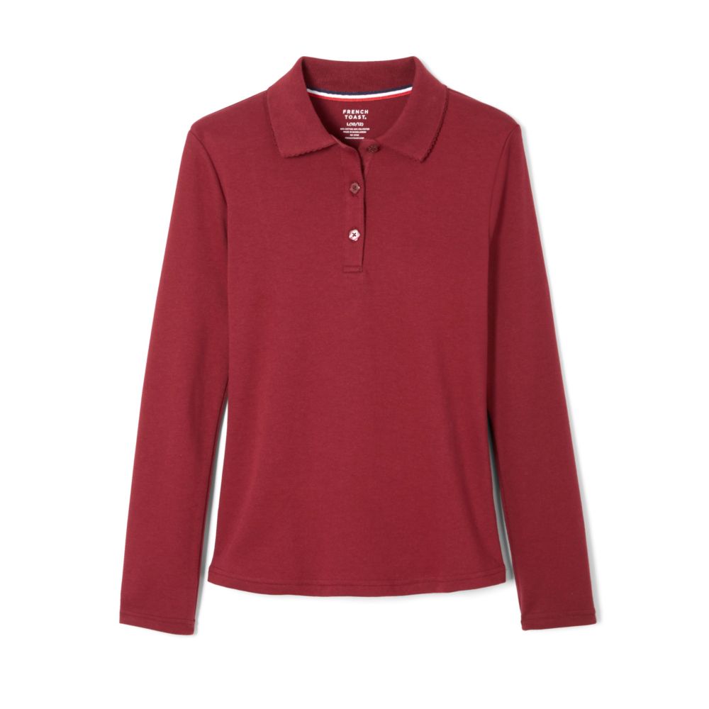 French Toast Girls Long Sleeve Interlock Polo