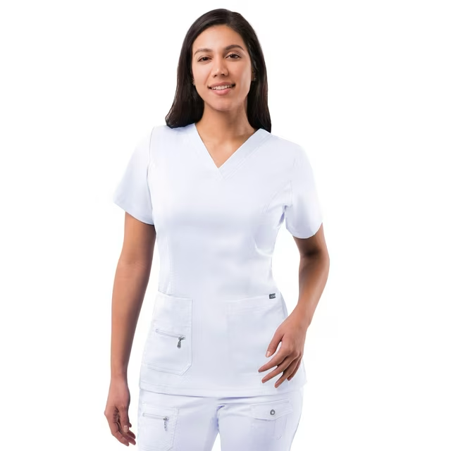 Blouse médicale Adar Pro à col en V surélevé