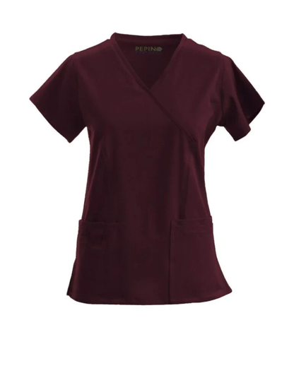 Pepino Uniforms Mock Neck Scrub Top